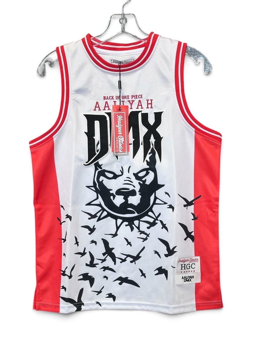 DMX Aaliyah Youth L Headgear Classics Memorial Basketball Jersey Hip Hop NWT